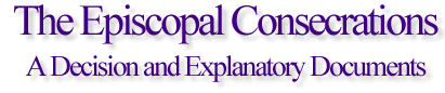 The Episcopal Consecrations A Decision and Explanatory Documents