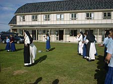 Dominican Sisters supervising children on playground