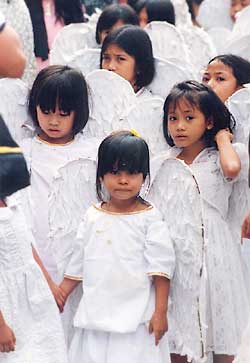 angels join in the procession of Santo Nino