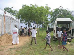 Fr. Summers and hostel boys