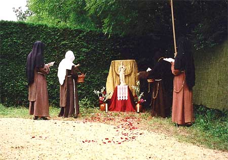 Outdoor altar to the Sacred Heart